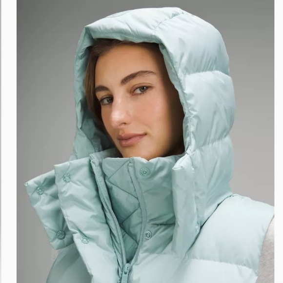 Lululemon Wunder Puff 600 Cropped Vest Sz 8 *RARE* color -Frosted Jade NWT - Picture 3 of 17